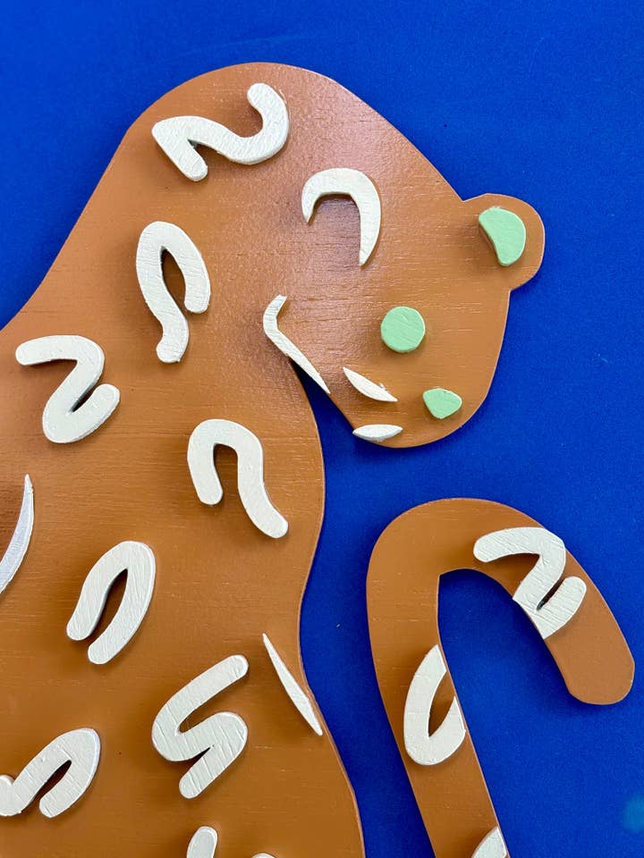 Oranje Panter Muurkunst voor wholesale door Dopamine Shelves&Decor