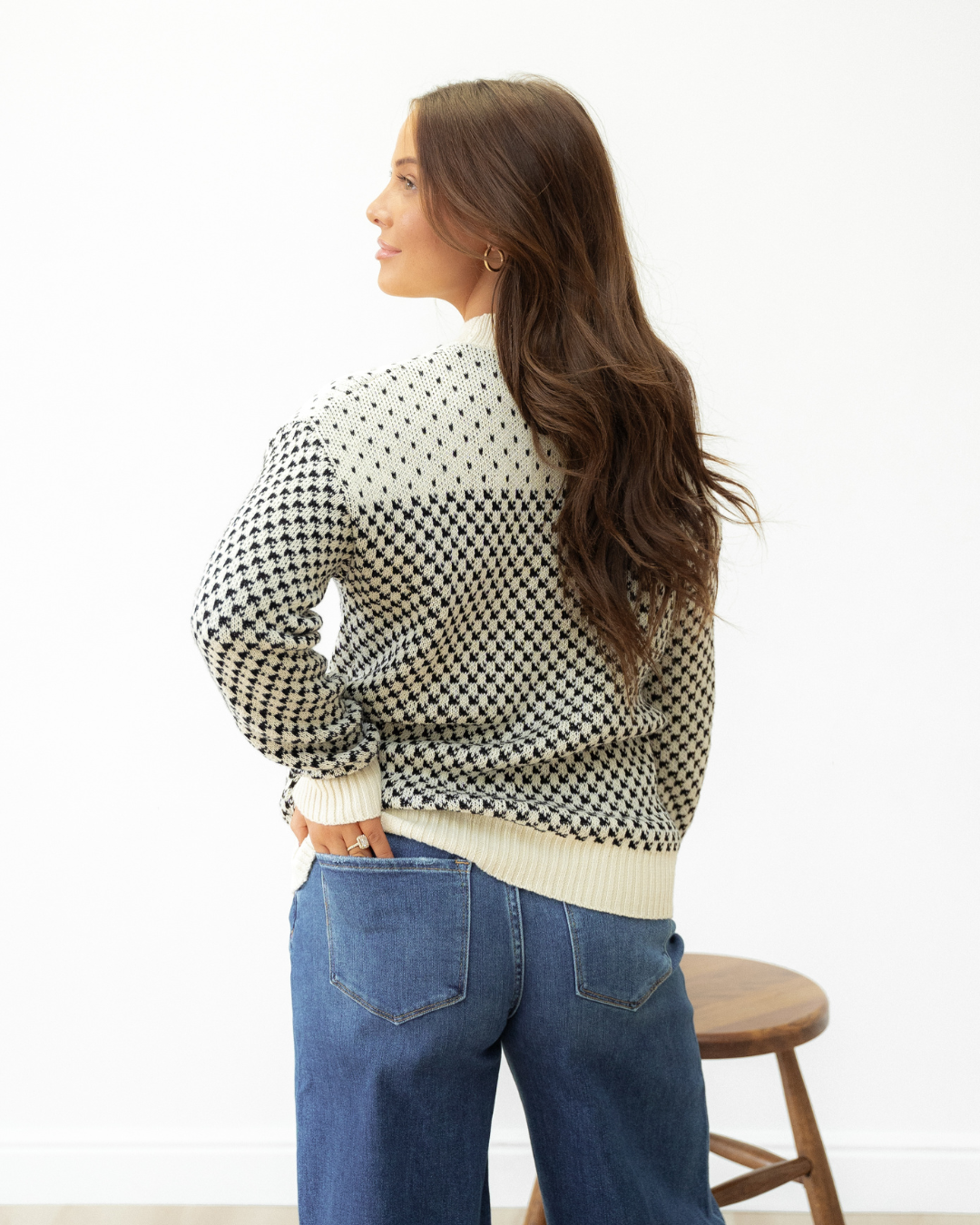 Judith Sleeve Knit Sweater - Black for wholesale on Faire4