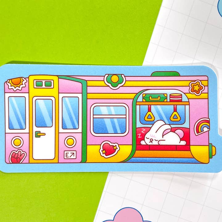 Subway Snooze Vinyl Sticker | Travel Transportation | Rabbit for wholesale by Kidnichols