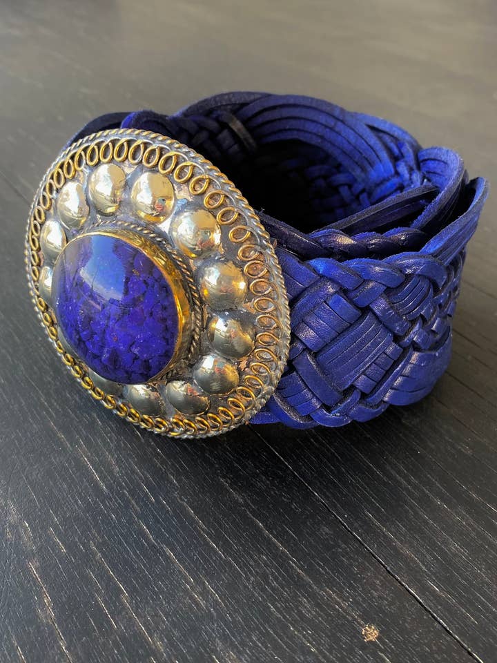 Cintos de tecido Roxo # SM por atacado de 1 Hide Bags