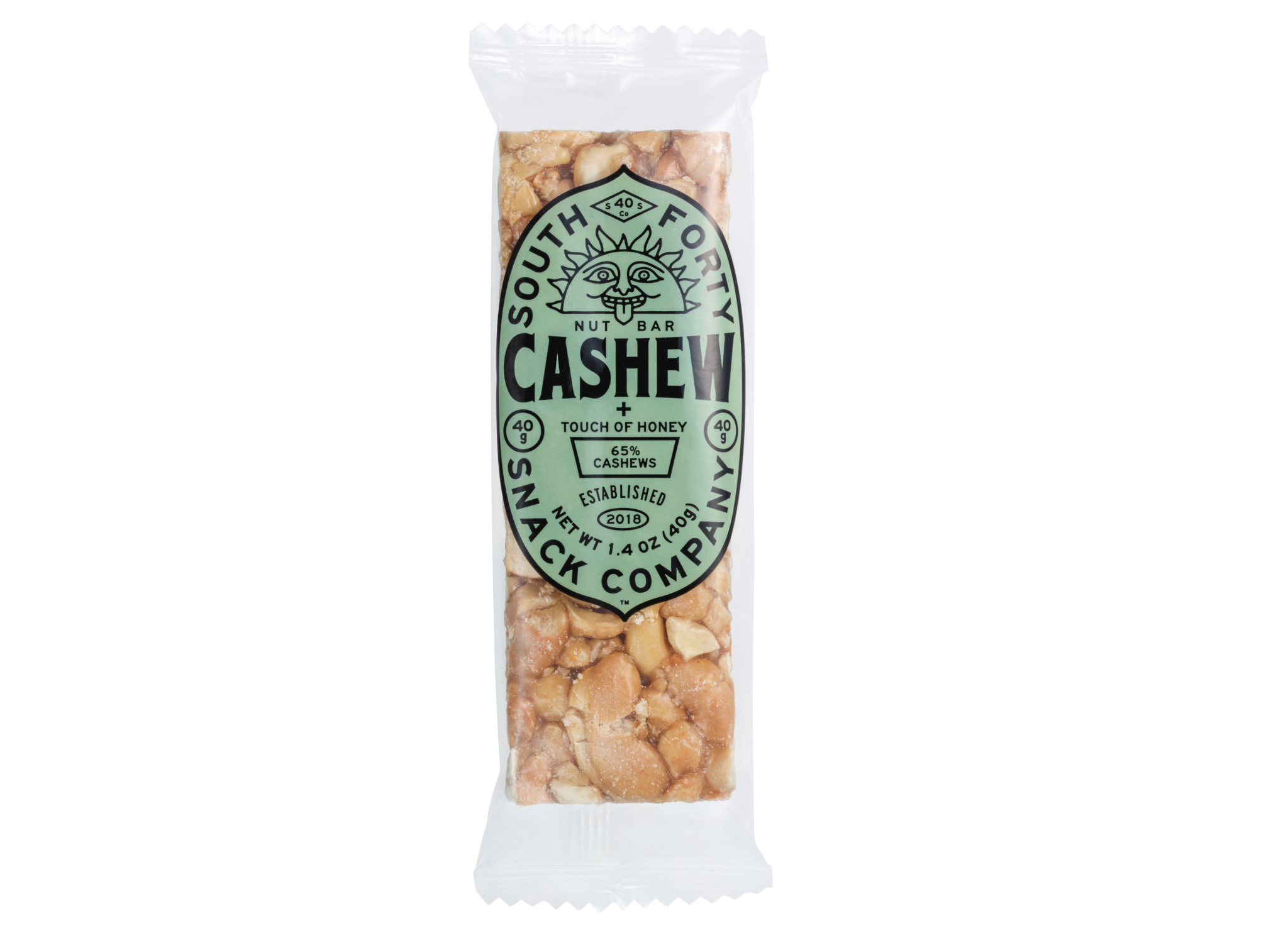 SOUTH FORTY SNACKS COMPANY - Wholesale Snack Bar - 12-Pack, Cashew Crunchy Nut Bar ($1.95 per unit)1