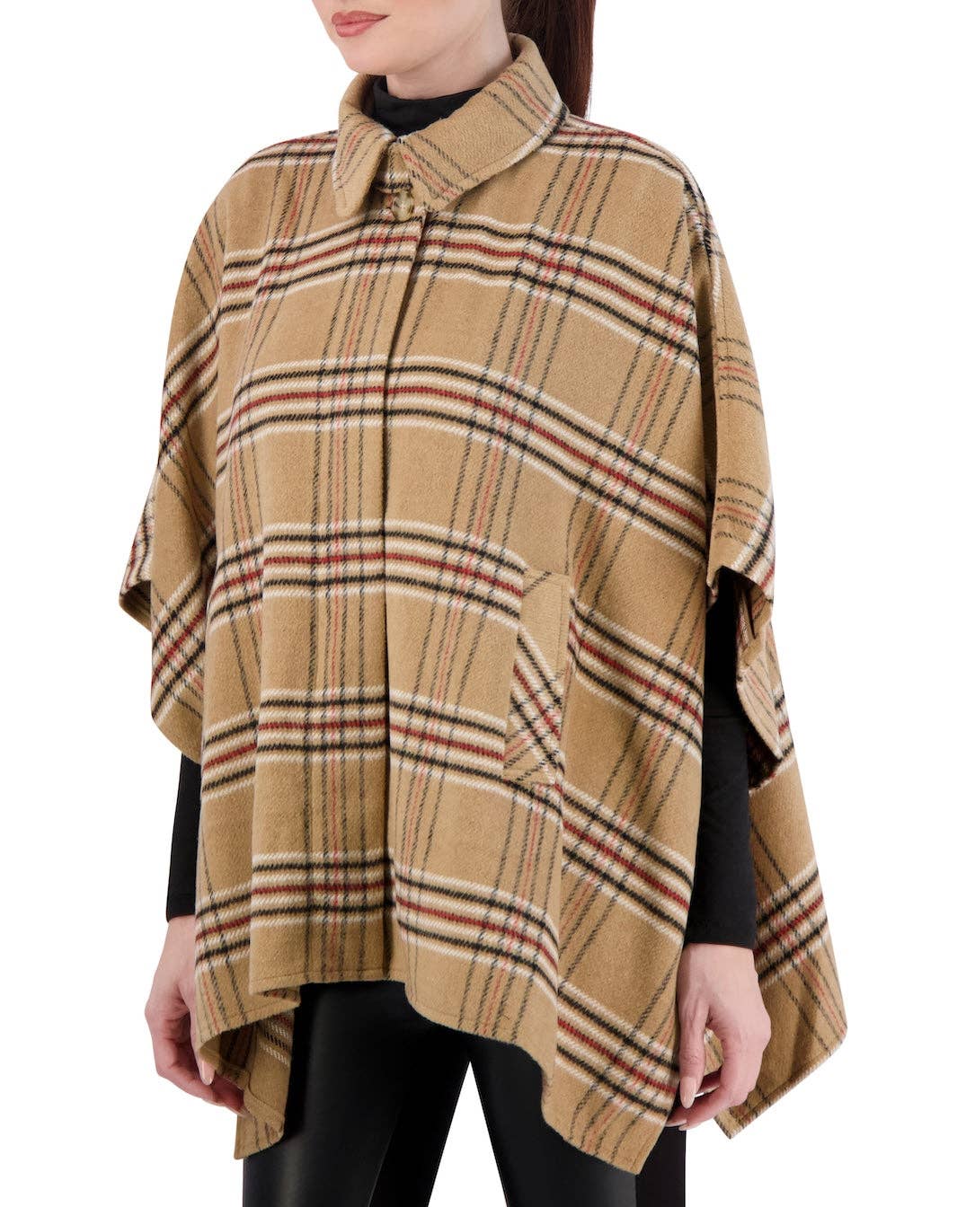 Ookie & Lala / O&L - Wholesale Cape - Women's - Vegan Cashmere Plaid Cape6