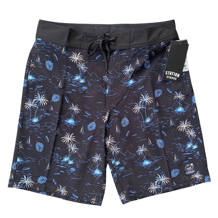 Clear Light Hybrid Boardshort for wholesale by Station Stripes