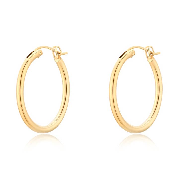Juno 28mm Hoops for engroshandel hos BYOU Jewelry