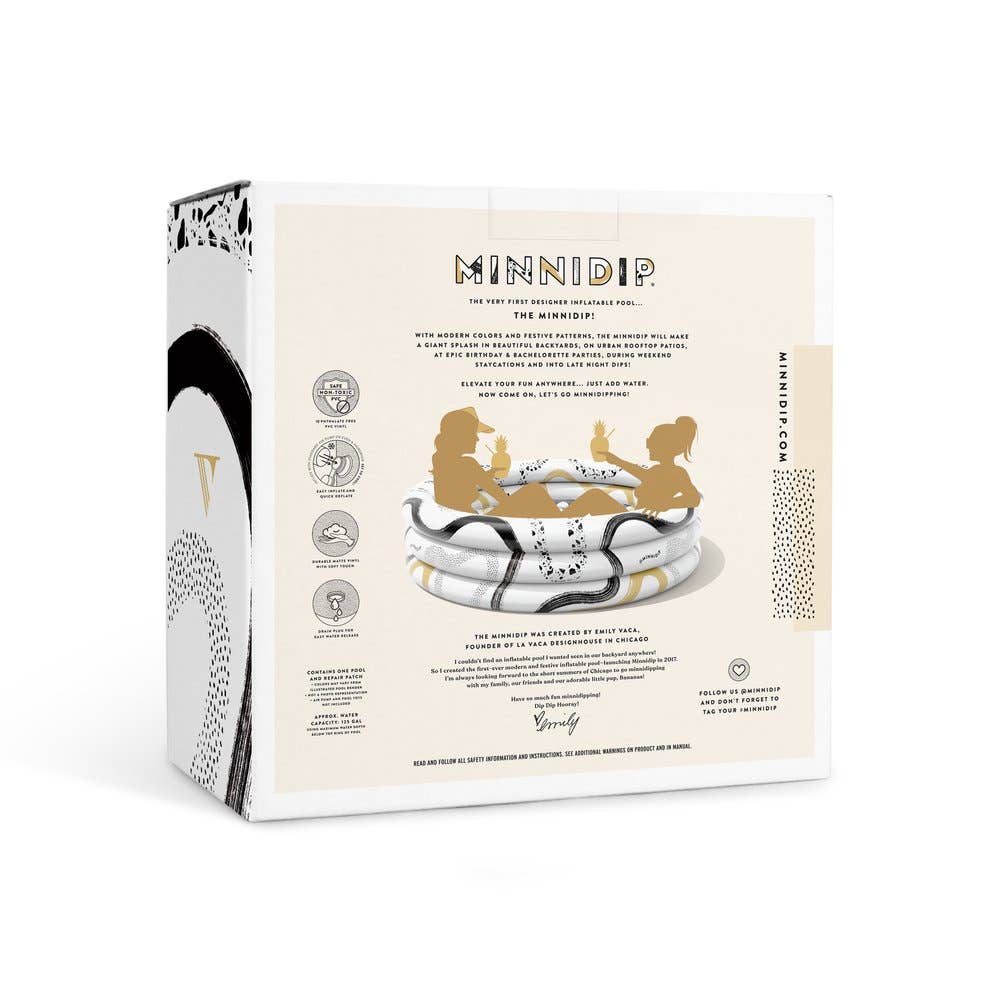 Black Minnidip Pool in Gilded Marble for wholesale on Faire4