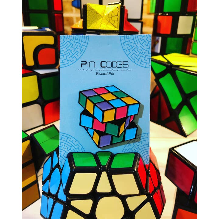 Pincodes - Wholesale Lapel pin/button - Colourful Puzzle Cube Soft Enamel Pin/Badge, Escape Room4