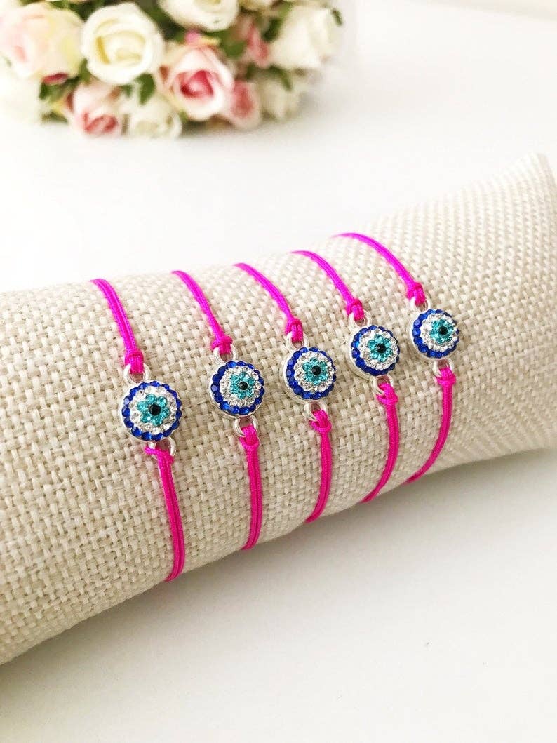 Evileyefavor - Wholesale Charm/Dangle Bracelet - Evil Eye Bracelet, Pink String Bracelet, Adjustable Thread Bracelet6