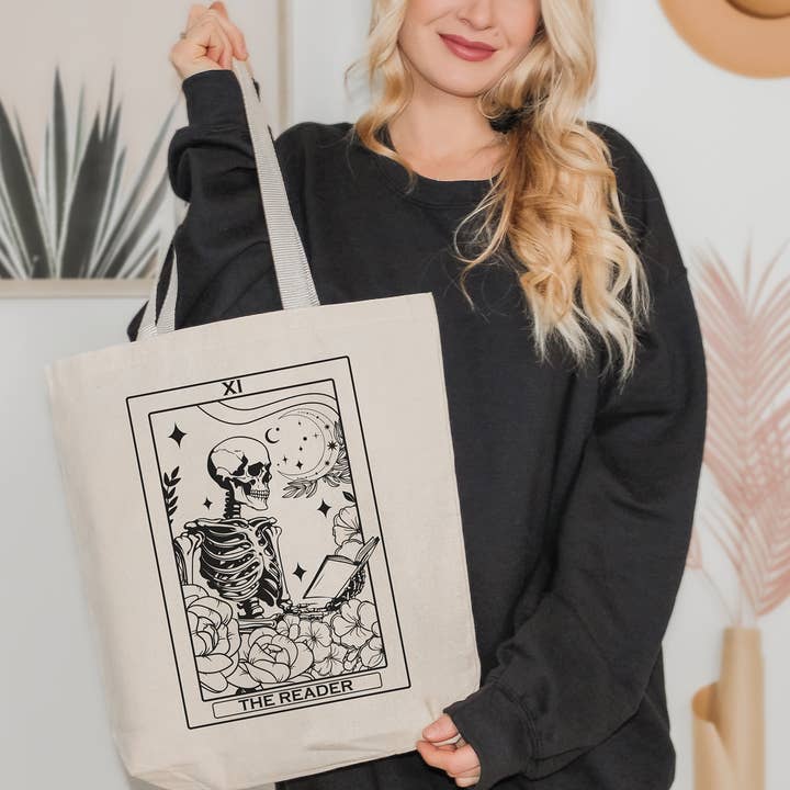 The Reader Tarot Tote Bag for wholesale by Lucky Luna Apparel
