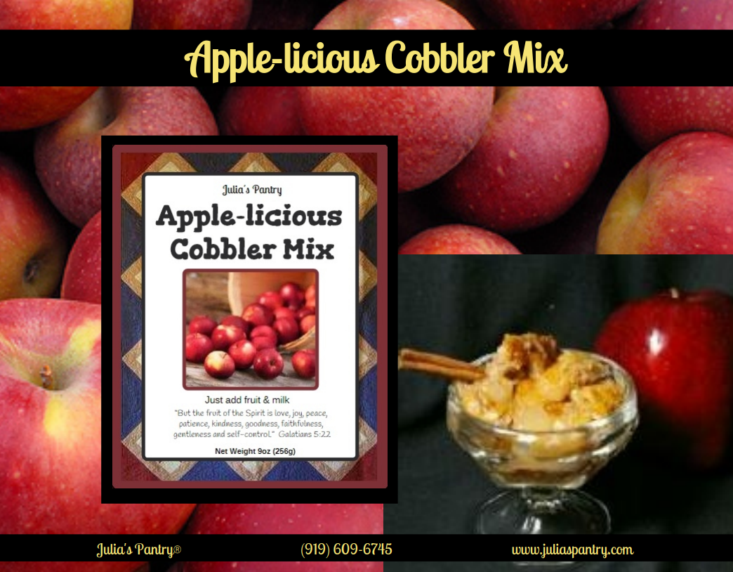 Julia's Southern Foods, LLC - Wholesale Cake Mix - Apple-icious Cobbler Mix3