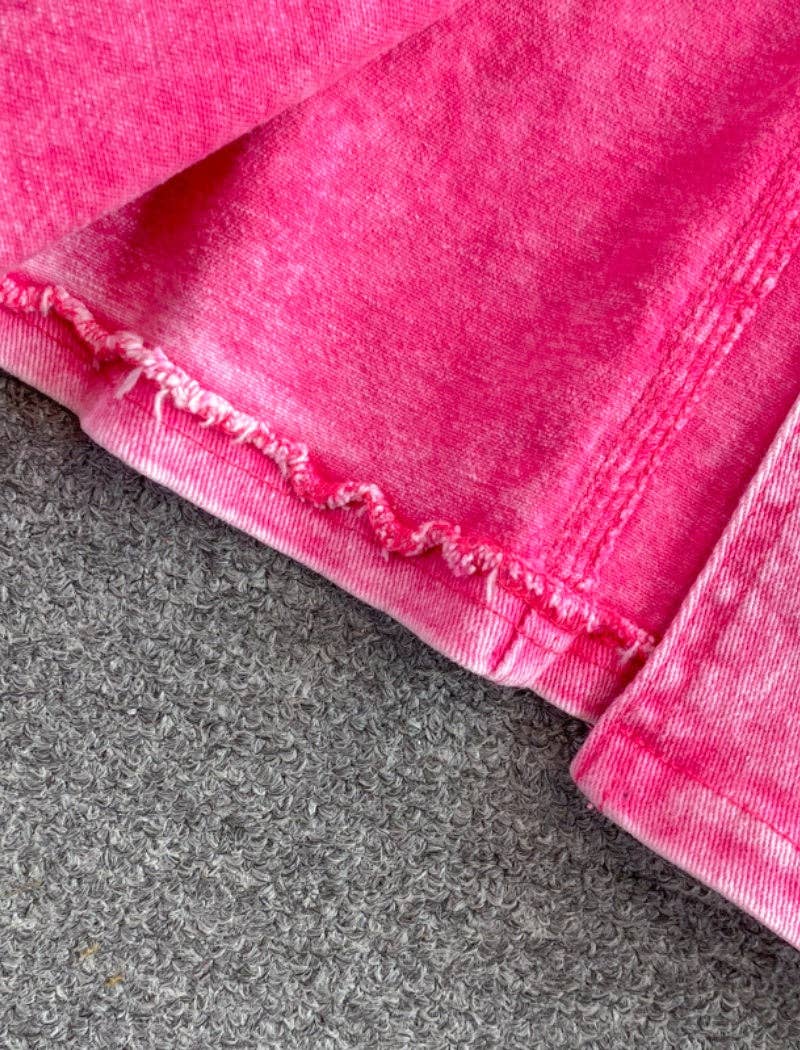 PINK Denim Cropped Jacket and Split-Hem Midi Skirt Set for wholesale on Faire2