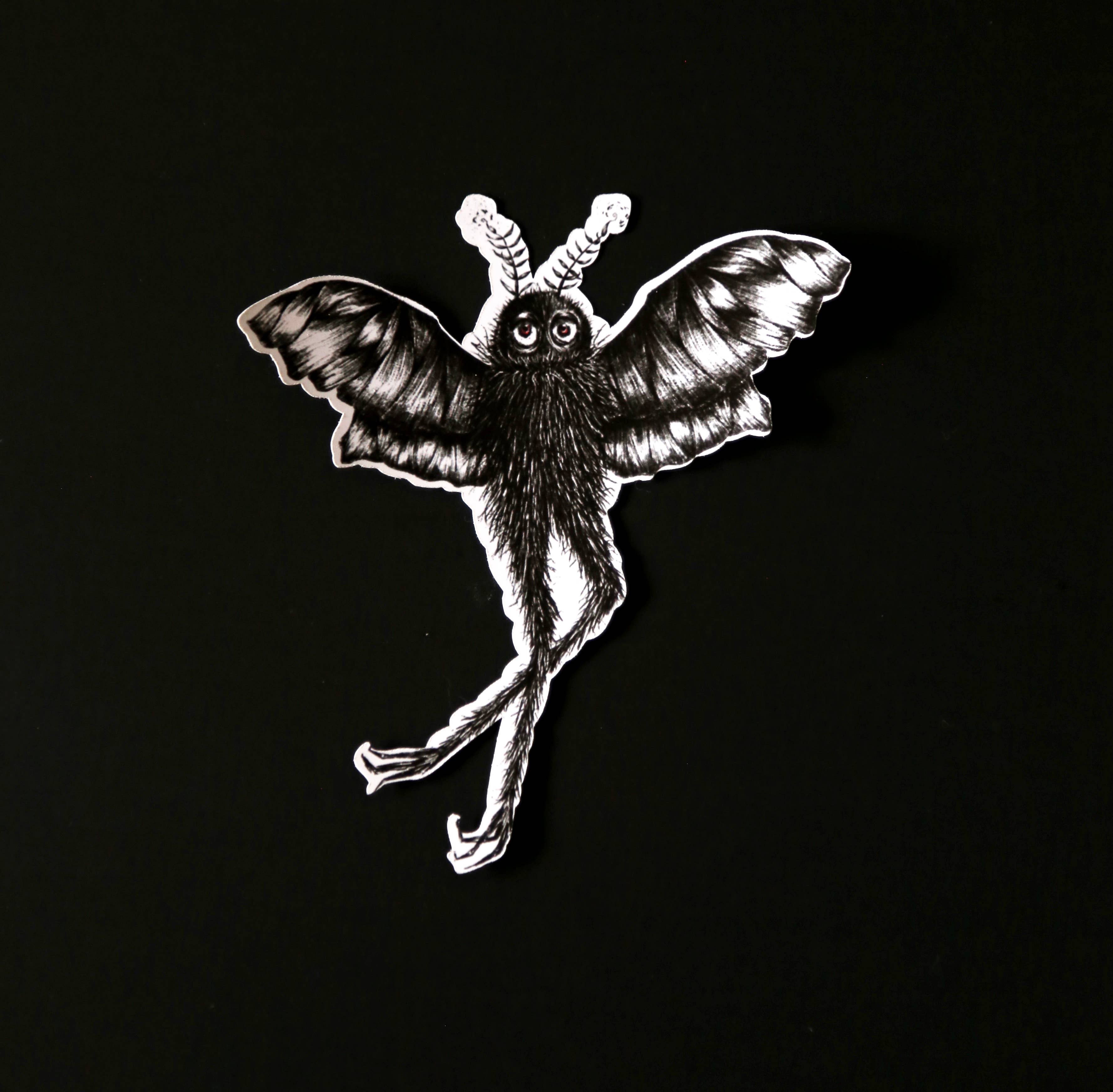 ScreamPrintShop - Wholesale Sticker - Moth Man Sticker2