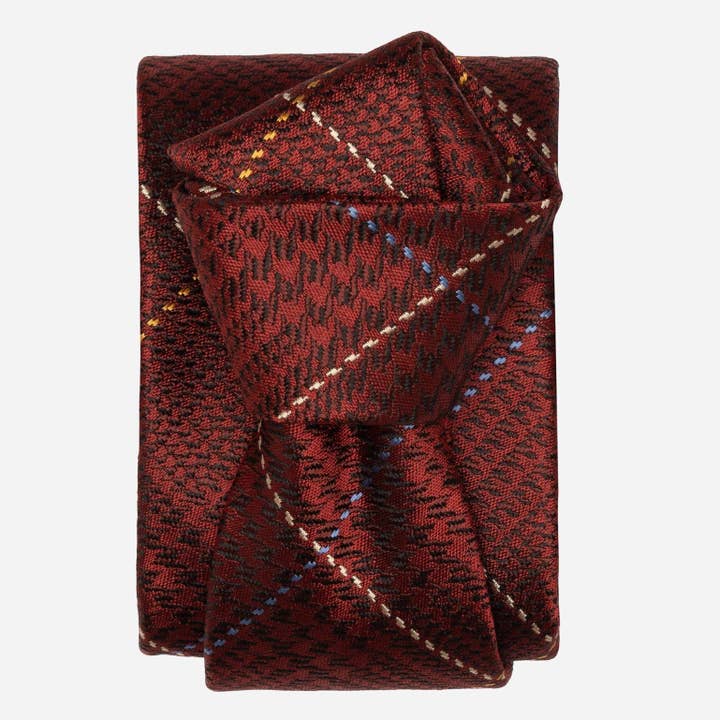 Spoleto - Silk Jacquard Tie - Dark Red for wholesale by Elizabetta Made in Italy USA
