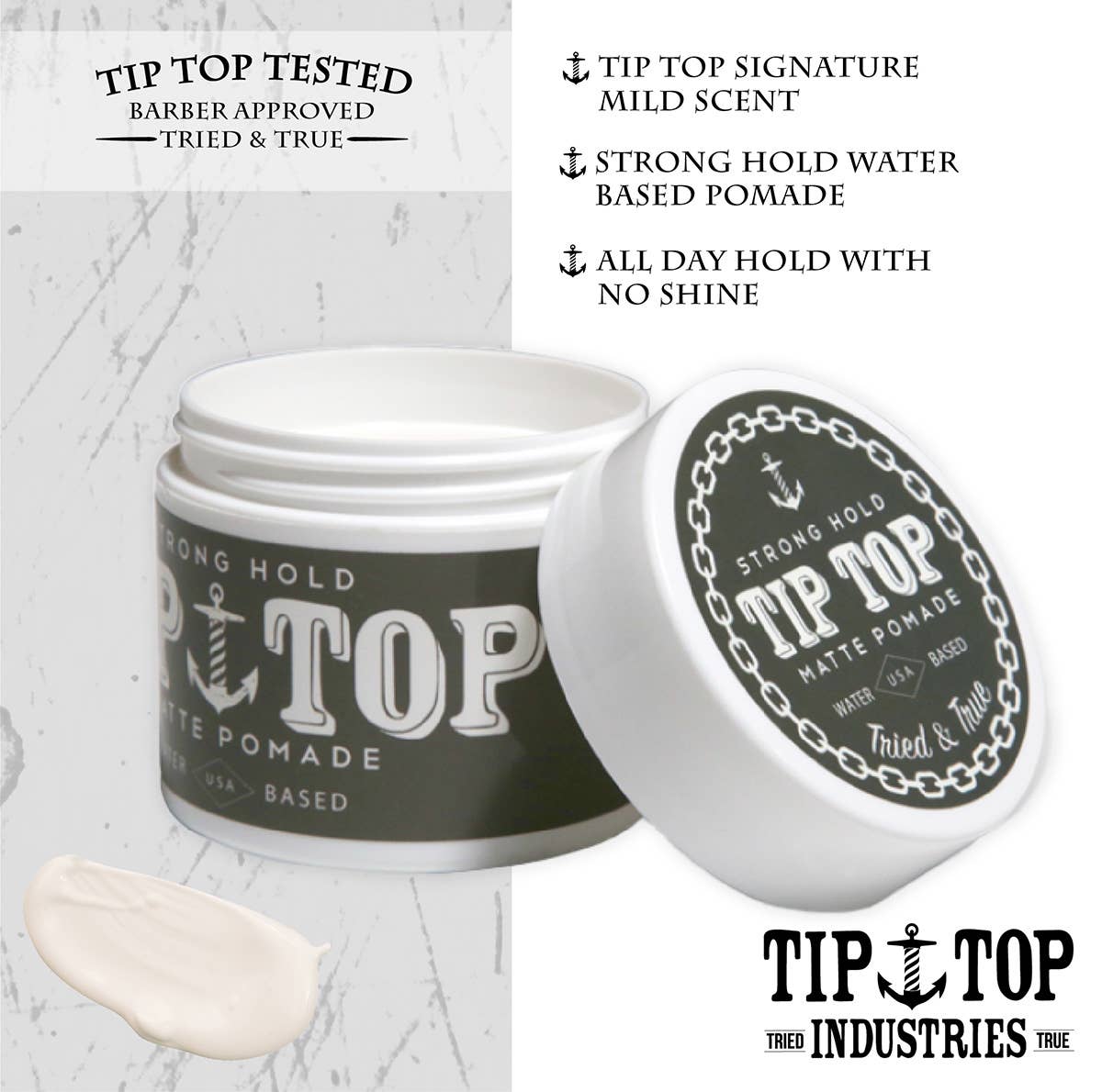 Tip Top Industries - Vente Pommade pour cheveux – homme - Pomade mate Strong Hold2