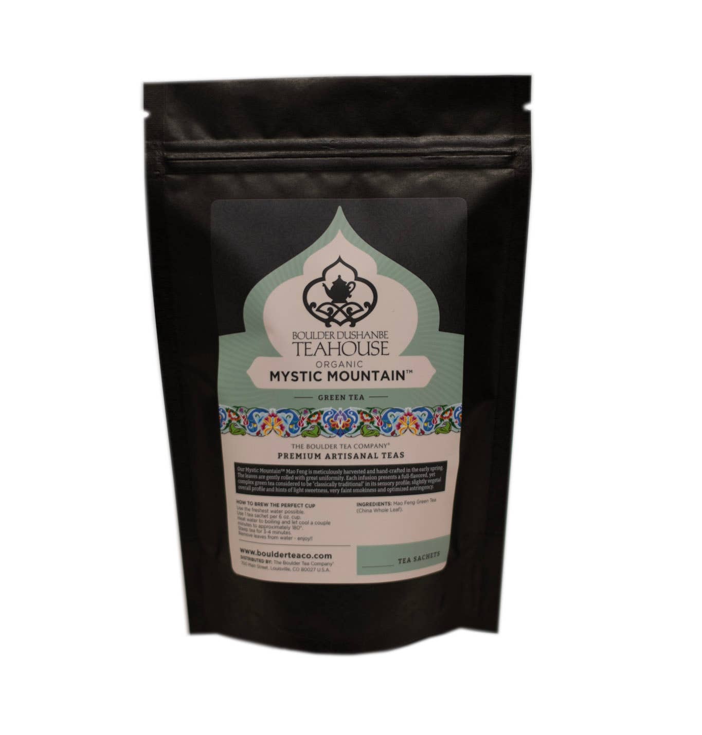 Boulder Tea Company - Wholesale Tea Bags - Bag of 25 Naked Tea Sachets - Mystic Mountain Green Tea0