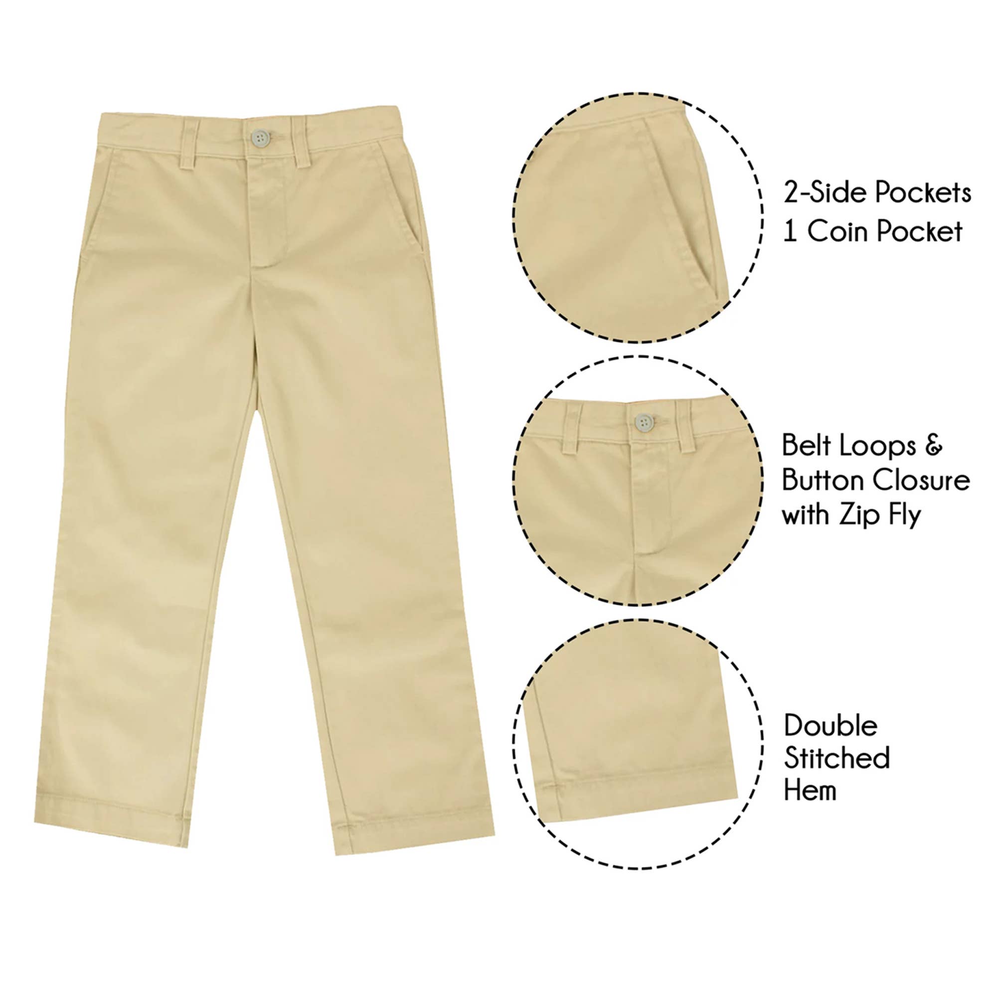 Galaxy By Harvic - Wholesale Pants - Kids - Boys Flat Front School Pants7