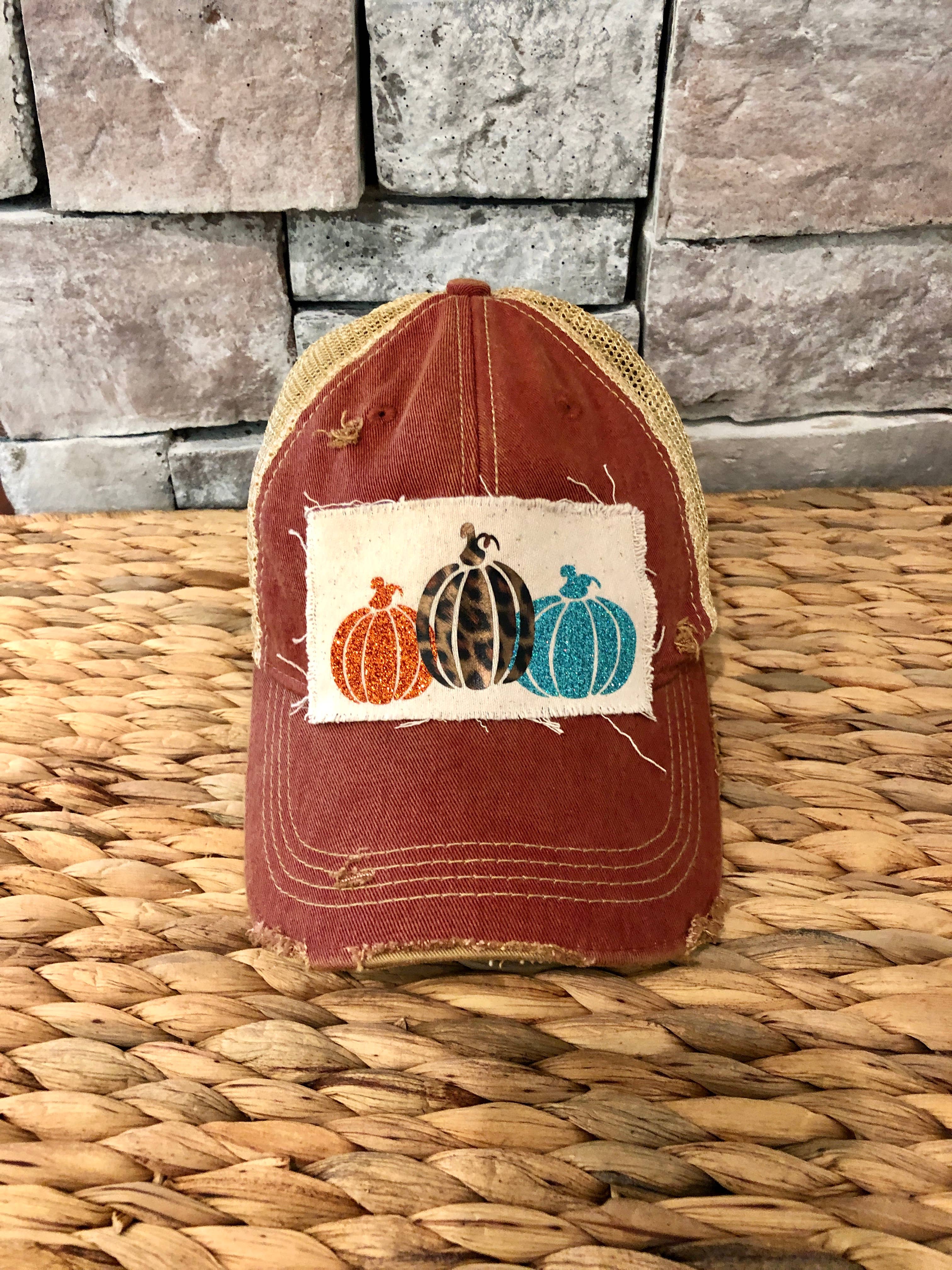 BohoGroove - Wholesale Trucker Hat - Women's - Pumpkin Hat, Leopard Pumpkin, Fall Hat26