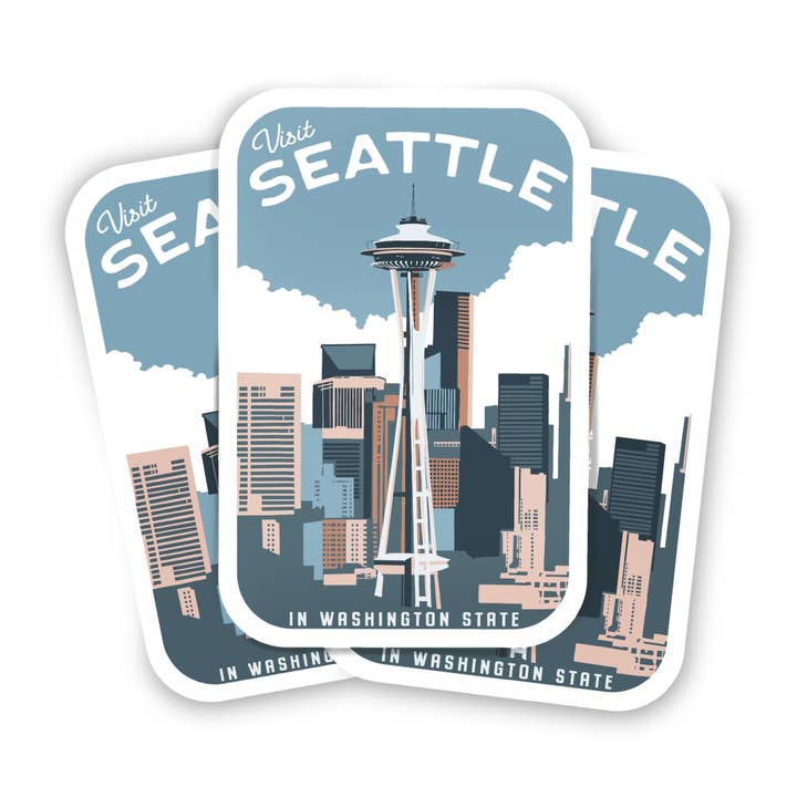 MS Visit Seattle Aufkleber - Packung mit 50 für den Großhandel für den Großhandel von Recollection Project