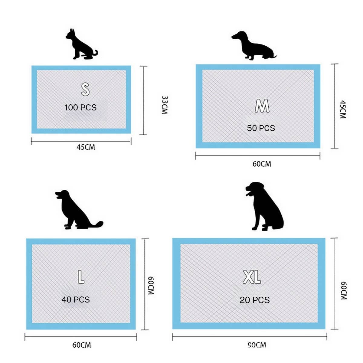 PAWPAWwholesale - Wholesale Pet Pee Pad - Dog - Dog Training Pee Pads Leakproof Odor Control Mat_CWMM61003
