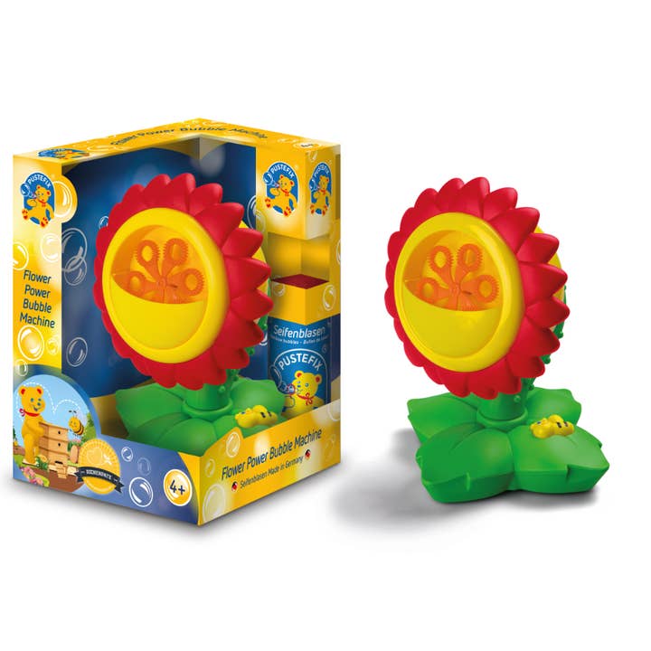 PUSTEFIX boblemaskine med solsikkedesign for engroshandel hos PUSTEFIX