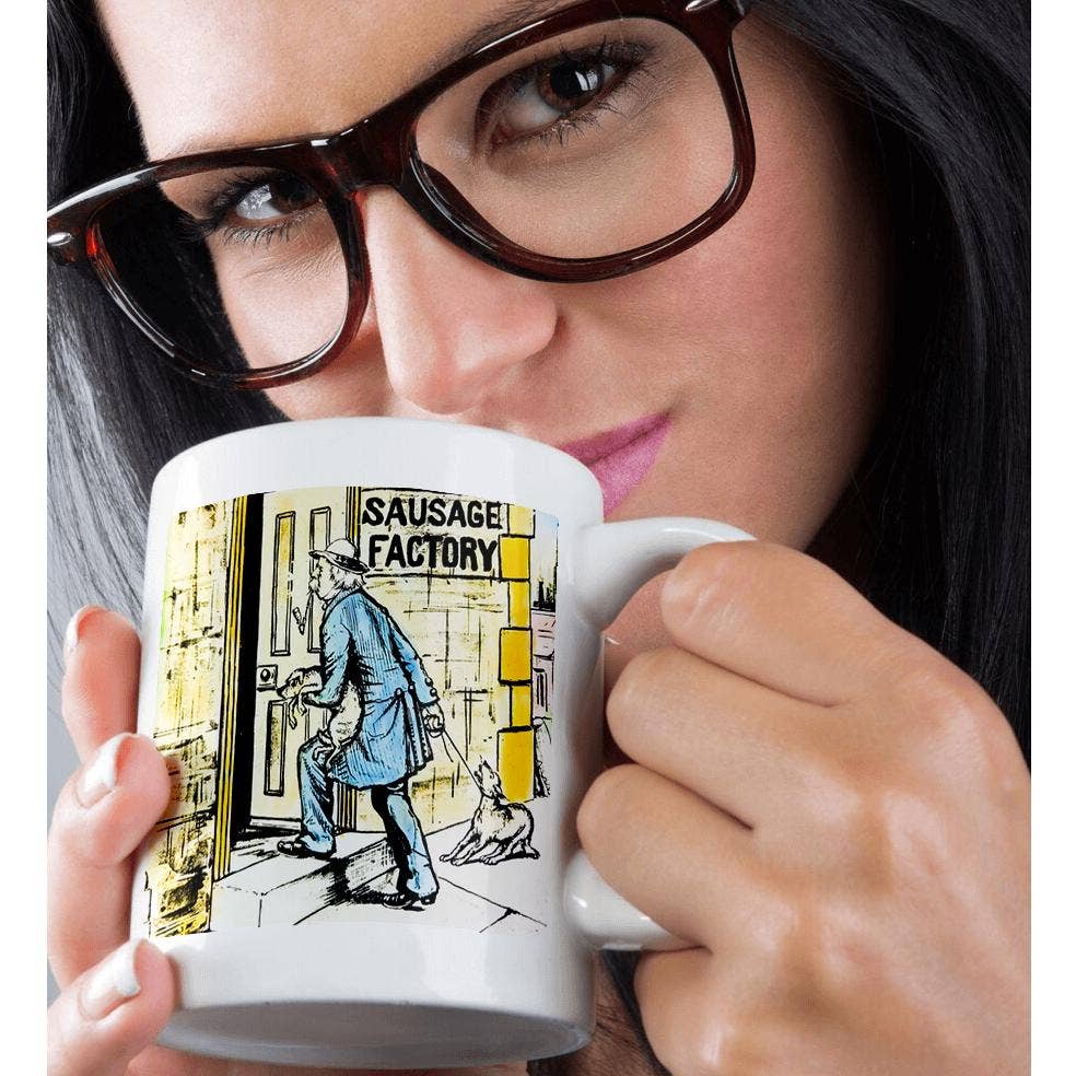 3dRose - Venta al por mayor Taza - 3dRose, Cada perro tiene su día Humor vintage Fábrica de salchichas, Taza9