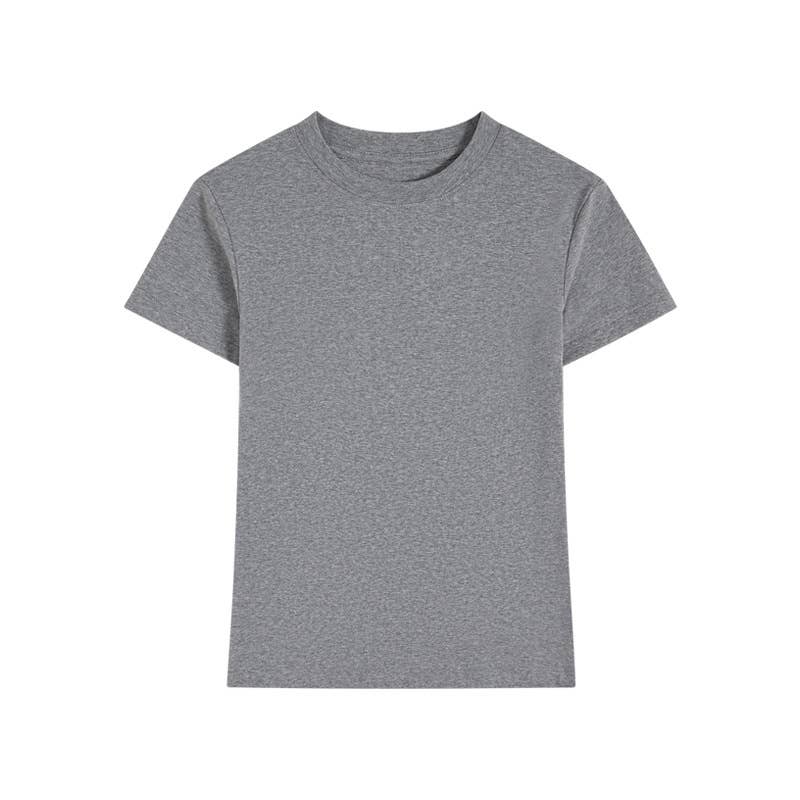 HIDDENBRAND - Wholesale T-Shirt - Women's - Essential basic plain fitted cotton blend crewneck tee4