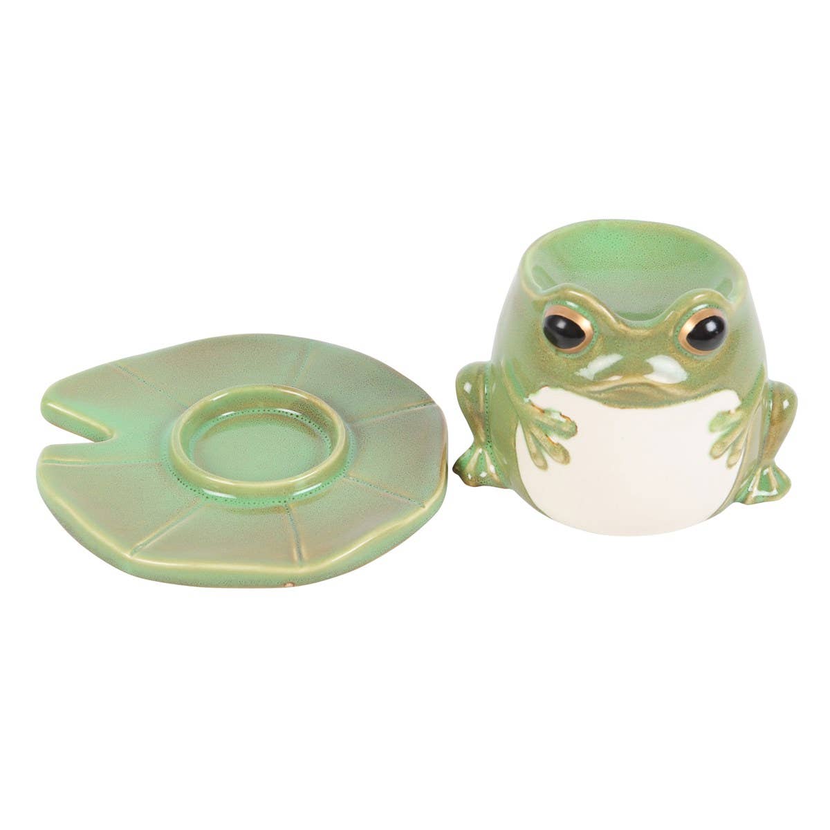 Pacific Trading - Wholesale Oil Warmer - Frog on Lily Pad Metal Oil Burner2