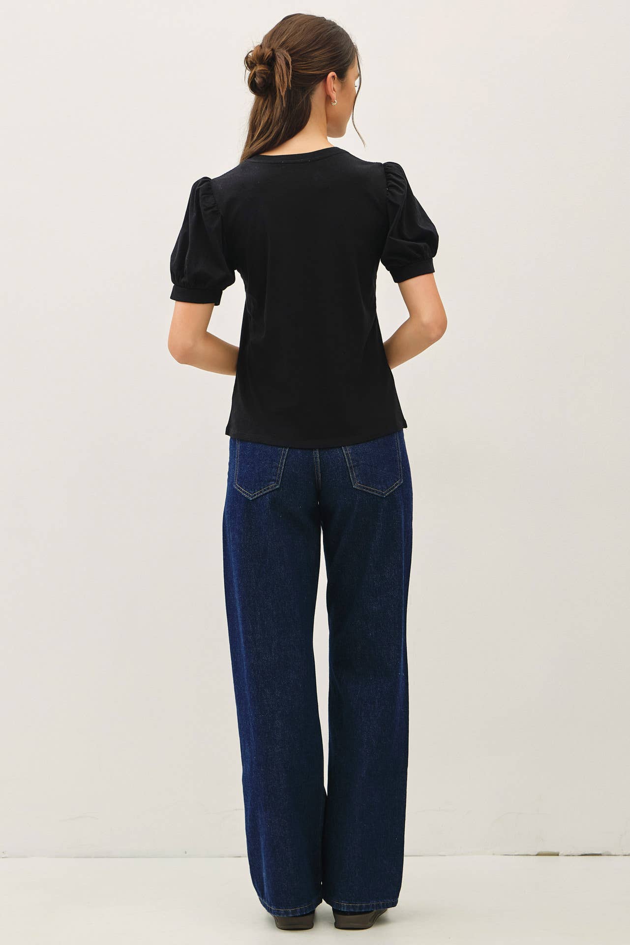 Be Cool - Wholesale Blouse - Women's - COTTON JERSEY PUFF SLEEVE T-SHIRTS 3