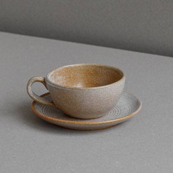 Neutra Kitchen UK – wholesale Coffee/tea cup – Rustic cappuccino cup & saucer