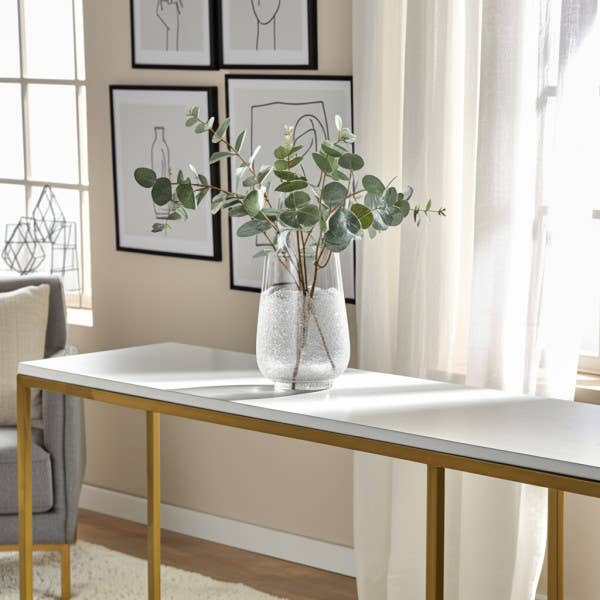 Decorative Vase - Clear Glass Crushed Dual Sugar, 10 in. for wholesale by Sagebrook Home