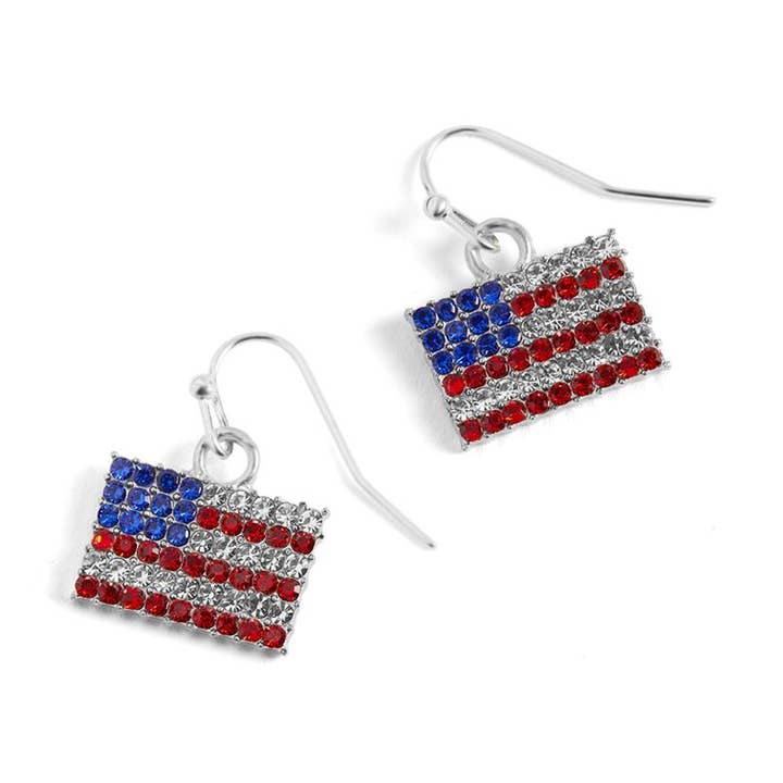 Patriotic Flag Earring for wholesale by Whispers