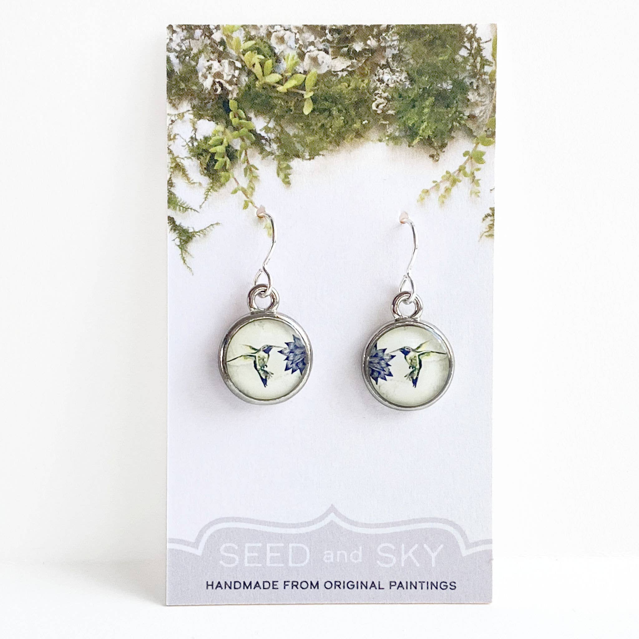 Seed and Sky - Wholesale Dangle Earrings - Hummingbird Silver Earrings2
