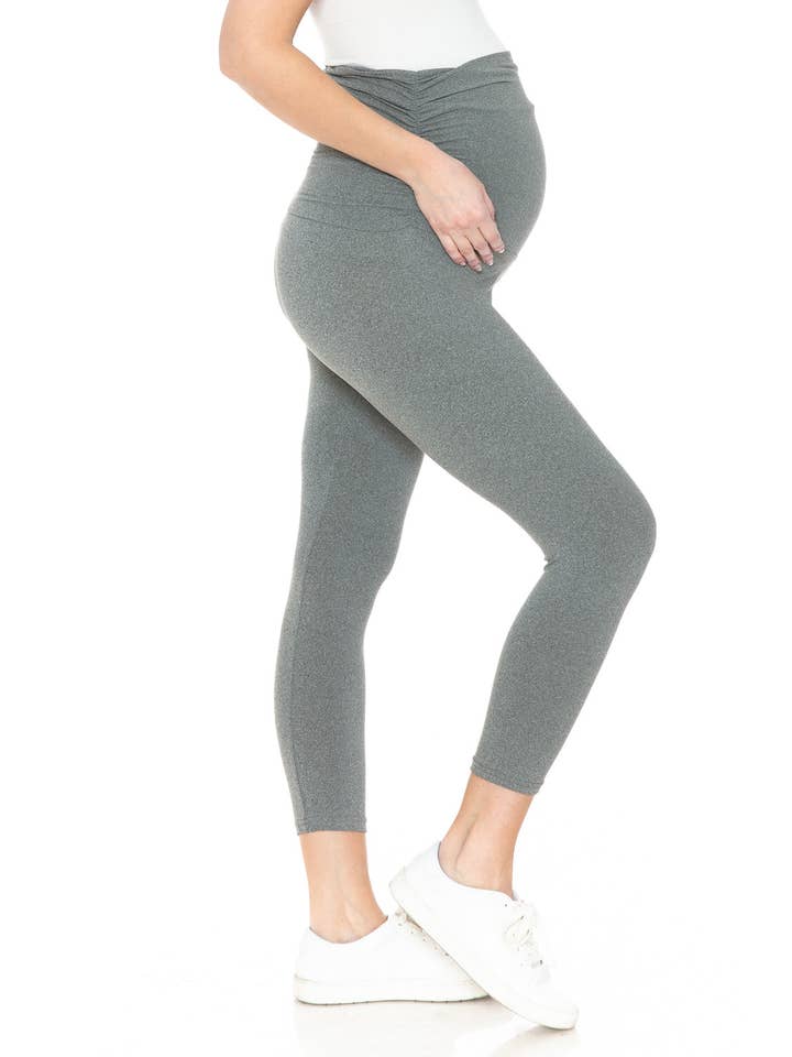 Leggings Depot - Wholesale Fashion Leggings - Maternity - Buttery Soft Solid Maternity Capri Leggings14