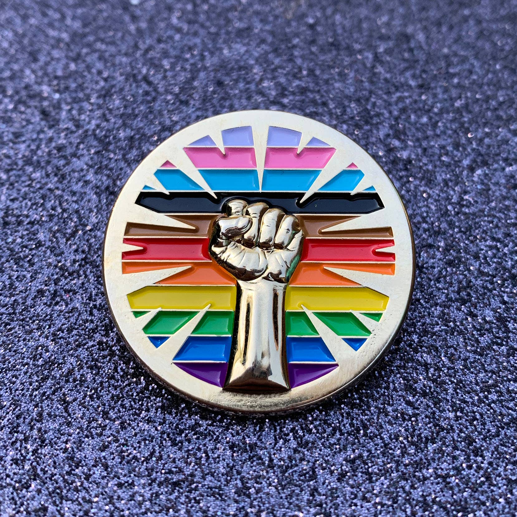 GAYPIN' - Wholesale Lapel Pin/Button - LGBTQIA+ Pride Resist Fist pin3