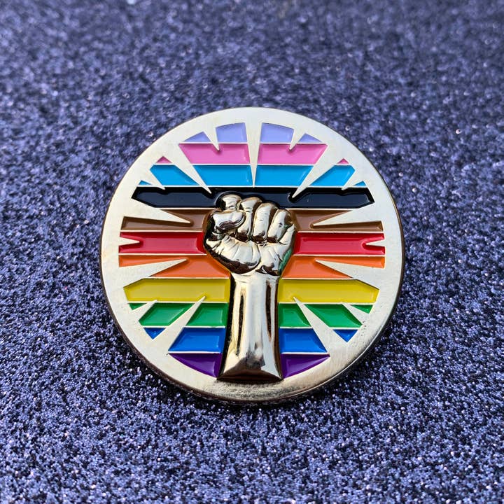 GAYPIN' - Wholesale Lapel Pin/Button - LGBTQIA+ Pride Resist Fist pin3