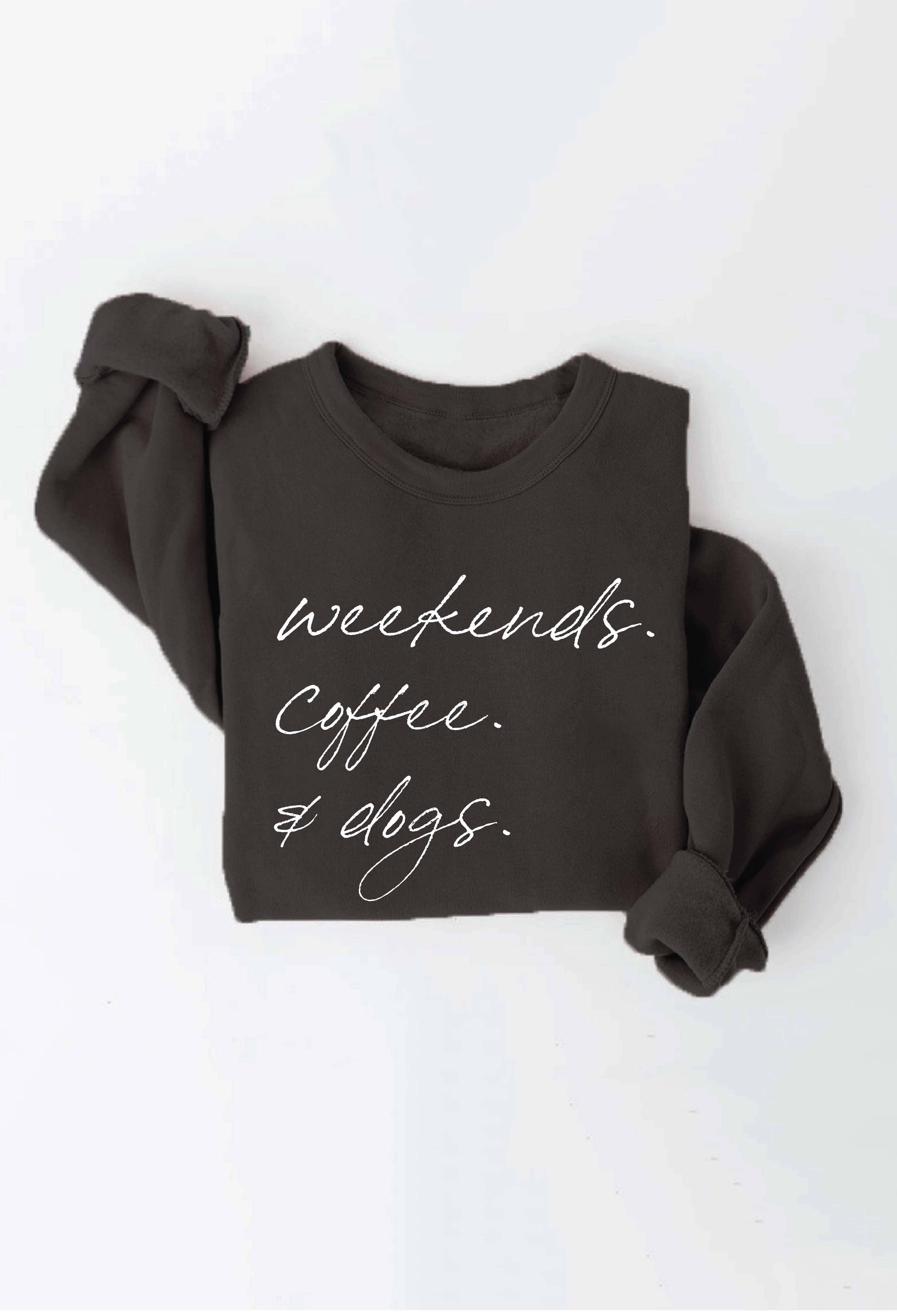 OAT COLLECTIVE - Venta al por mayor Sudadera estampada - Mujer - Sudadera estampada WEEKENDS COFFEE AND DOGS0