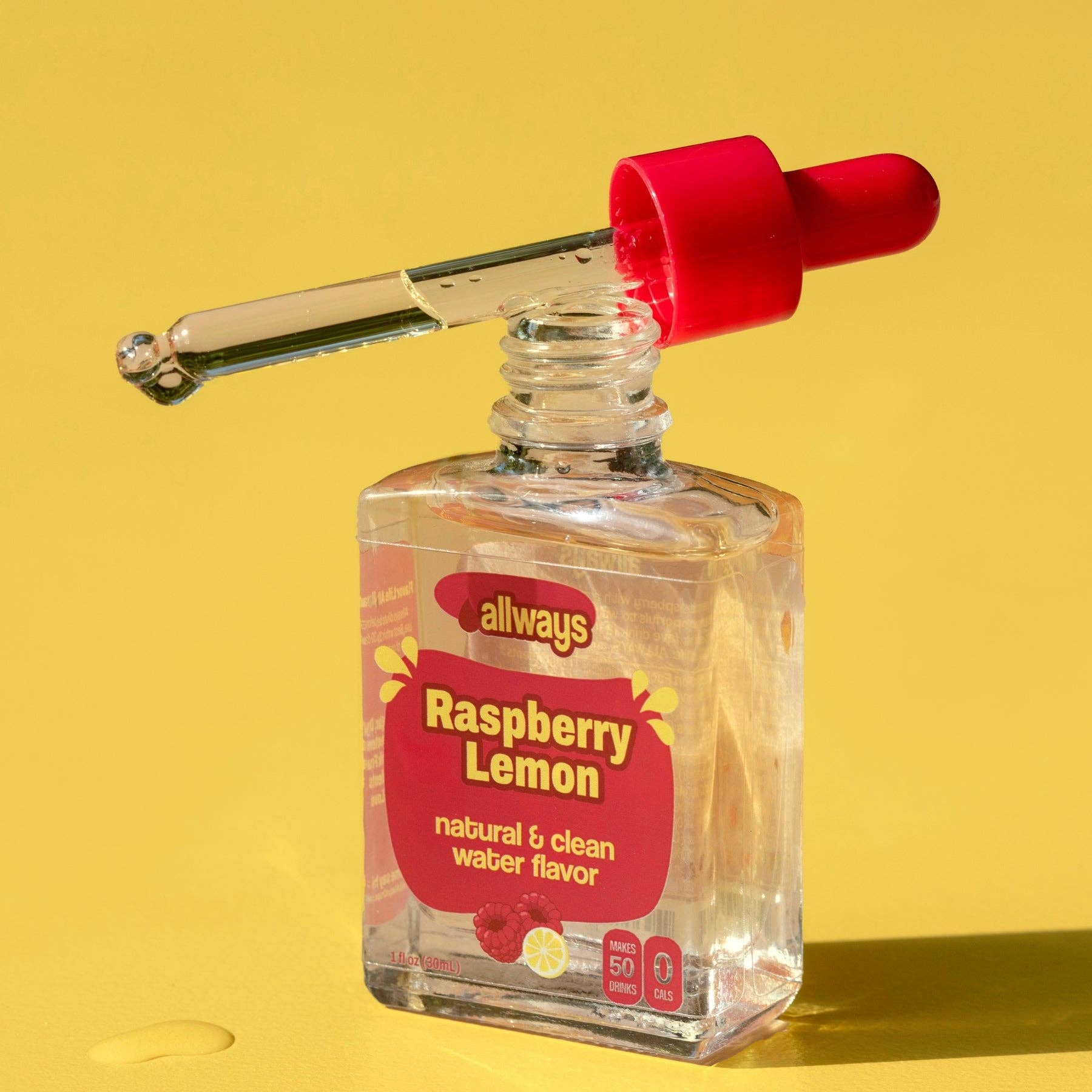 Allways Drops - Wholesale Flavored Syrup - Raspberry Lemon Drops, Natural Flavor, 1 oz, 50 Servings1