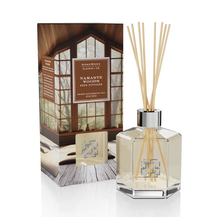 Namaste Woods Reed Diffuser for wholesale by HomeWorx by Slatkin + Co.