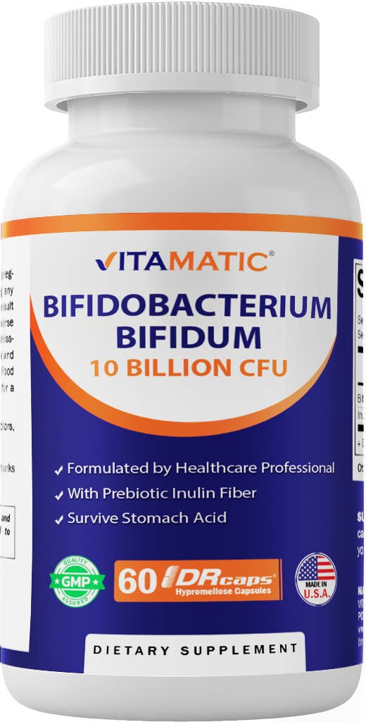 Vitamatic - Wholesale Oral Supplement/Vitamin - Vitamatic Bifidobacterium Bifidum 10 Billion| 60 DR Capsules