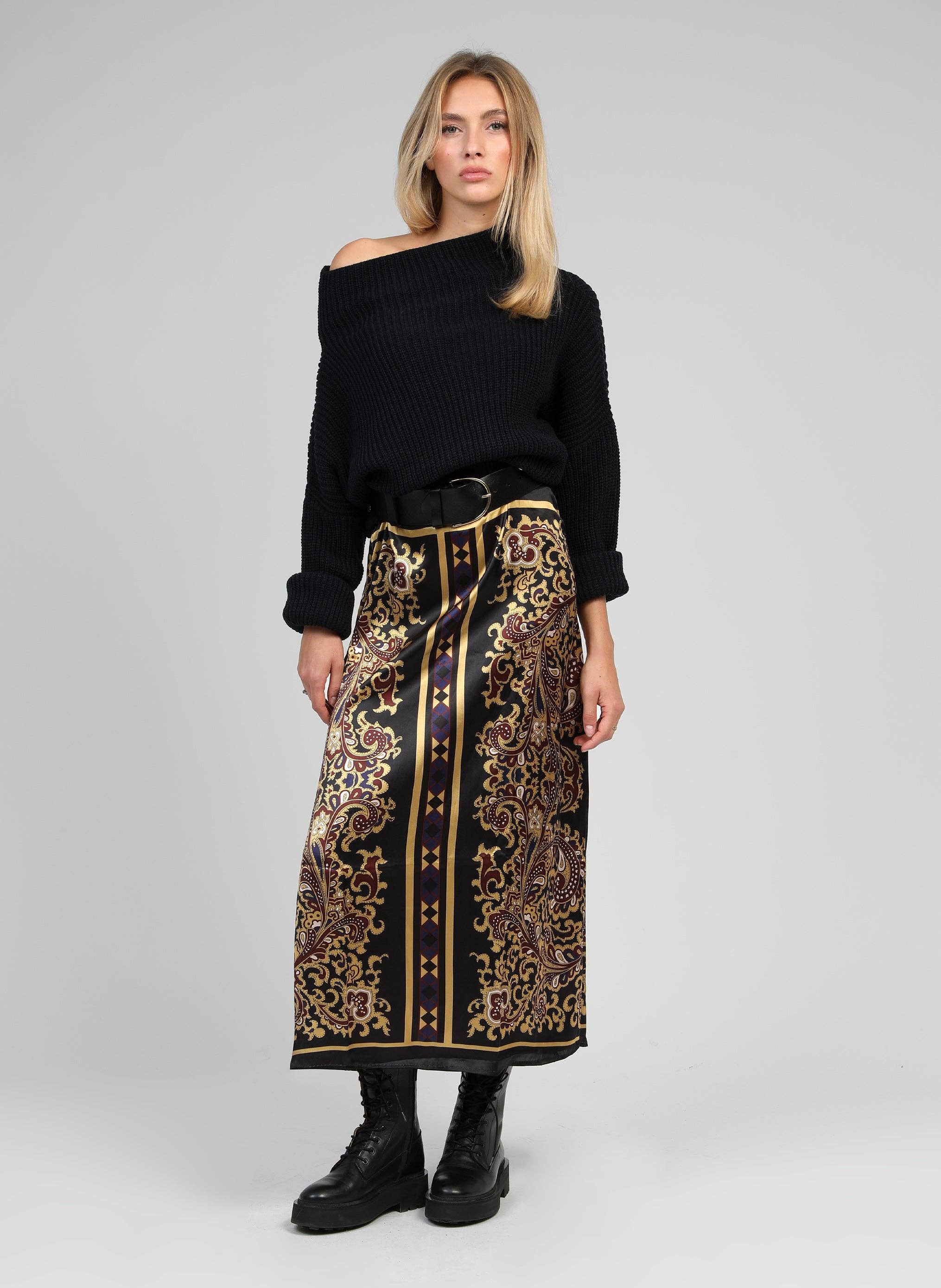 An'ge - Wholesale Skirt - Women's - ROBY LONG SKIRT filiamo ink1