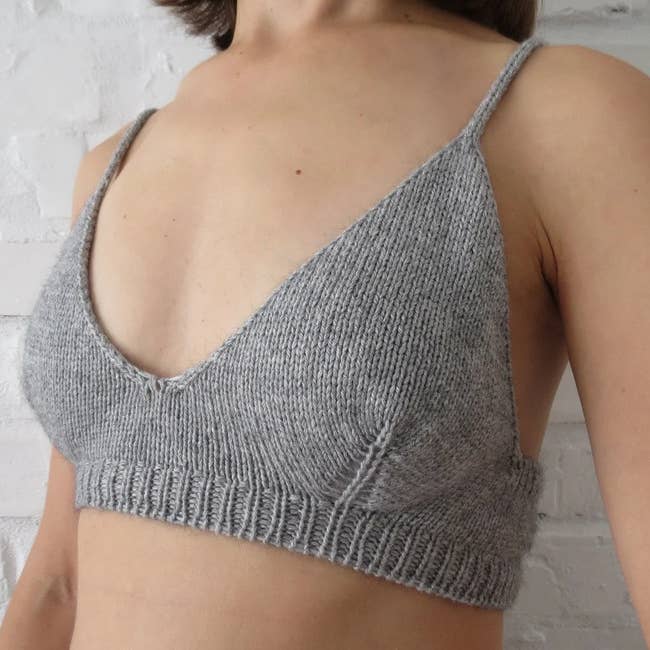 bralette de punto de cachemir, sujetador tejido a mano, top corto de lana para venta al por mayor de FairyBabyGifts