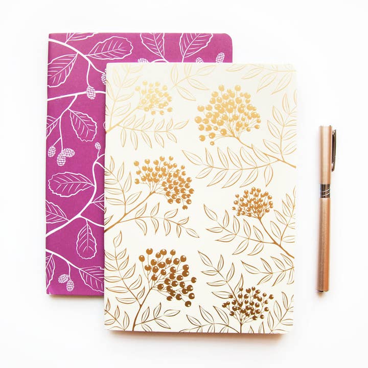 A5 Notebook Gold & Purple for wholesale by Willwa