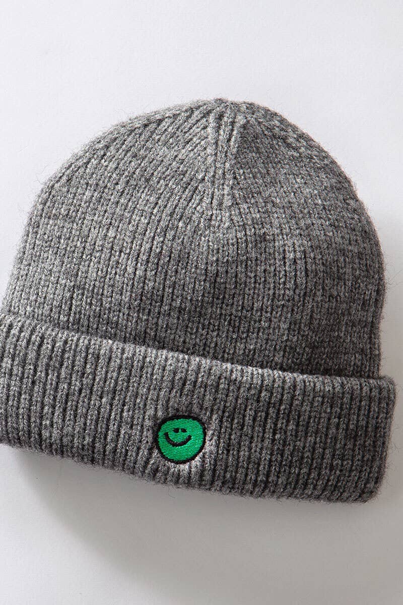 Fashion Week - Wholesale Beanie - Women's - SMILE EMBROIDERY BEANIE8