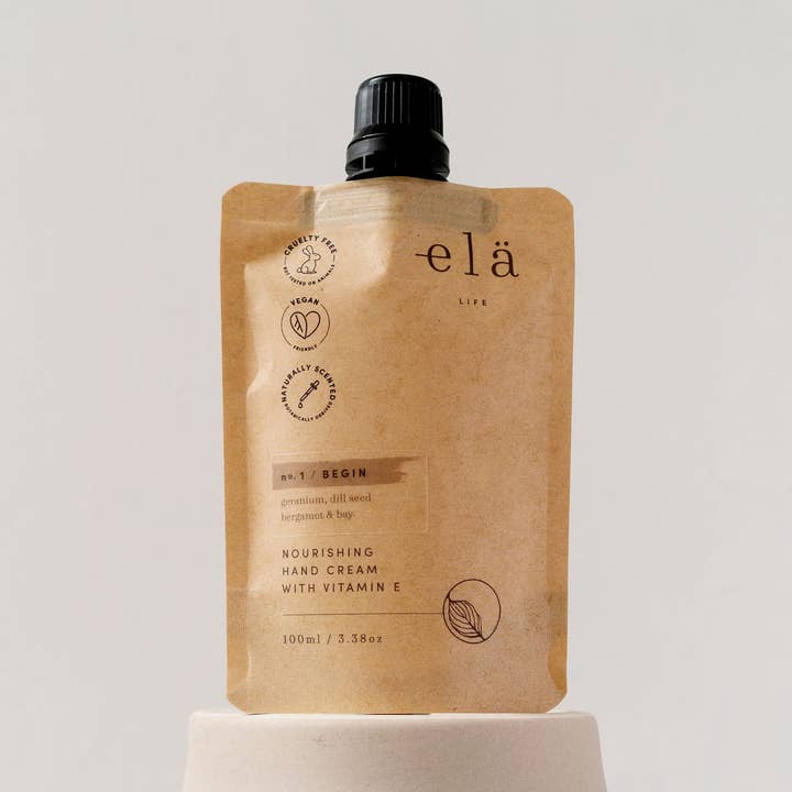 Begin No 1 Crème pour les mains à la vitamine E 100 ml pour la vente par Elä Wellness Ltd