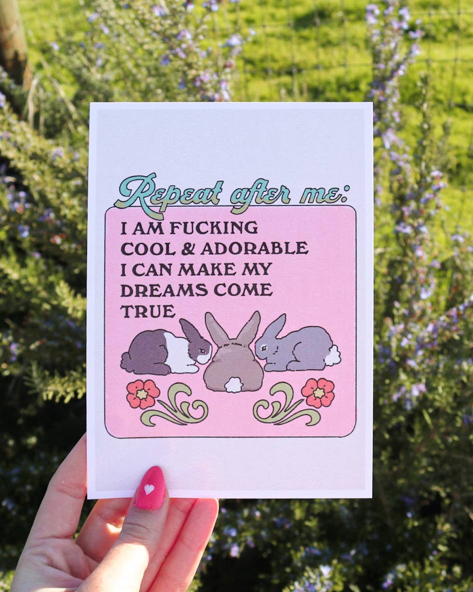 Exquisite Paradox - Wholesale Art Print - bunnies mantra 5"X7" mini print