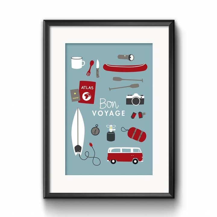 Stampa d'arte Bon Voyage per la vendita all'ingrosso da parte di Roadtyping