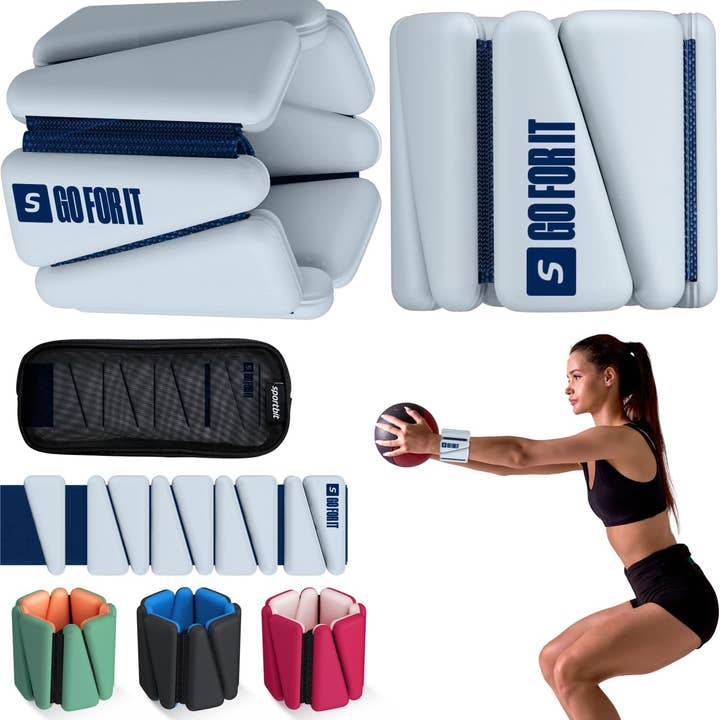 Sportbit - Wholesale Fitness Equipment - SPORTBIT Wrist and Ankle Weights for Women - Set of 2 (1lb Each) Wearable Ankle & Wrist Weights2