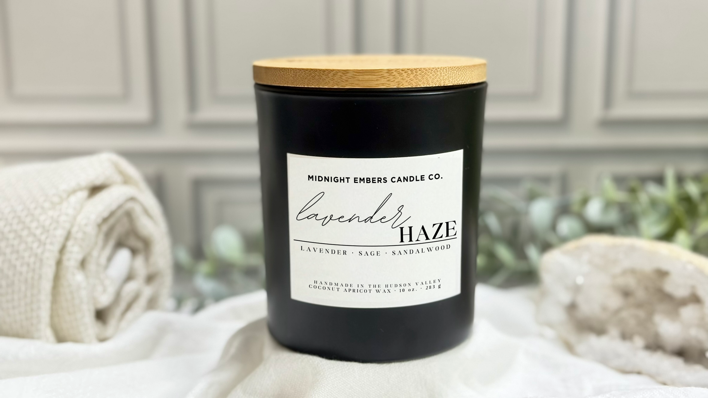 Midnight Embers Candle Co. - Wholesale Jar/Filled Candle - Lavender Haze 10 oz. Candle1