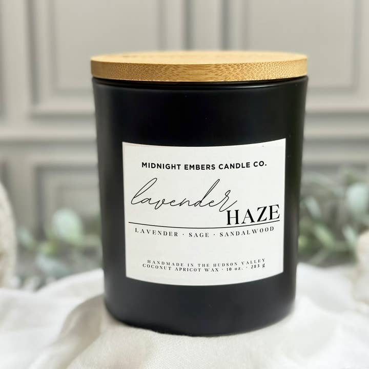 Midnight Embers Candle Co. - Wholesale Jar/Filled Candle - Lavender Haze 10 oz. Candle1