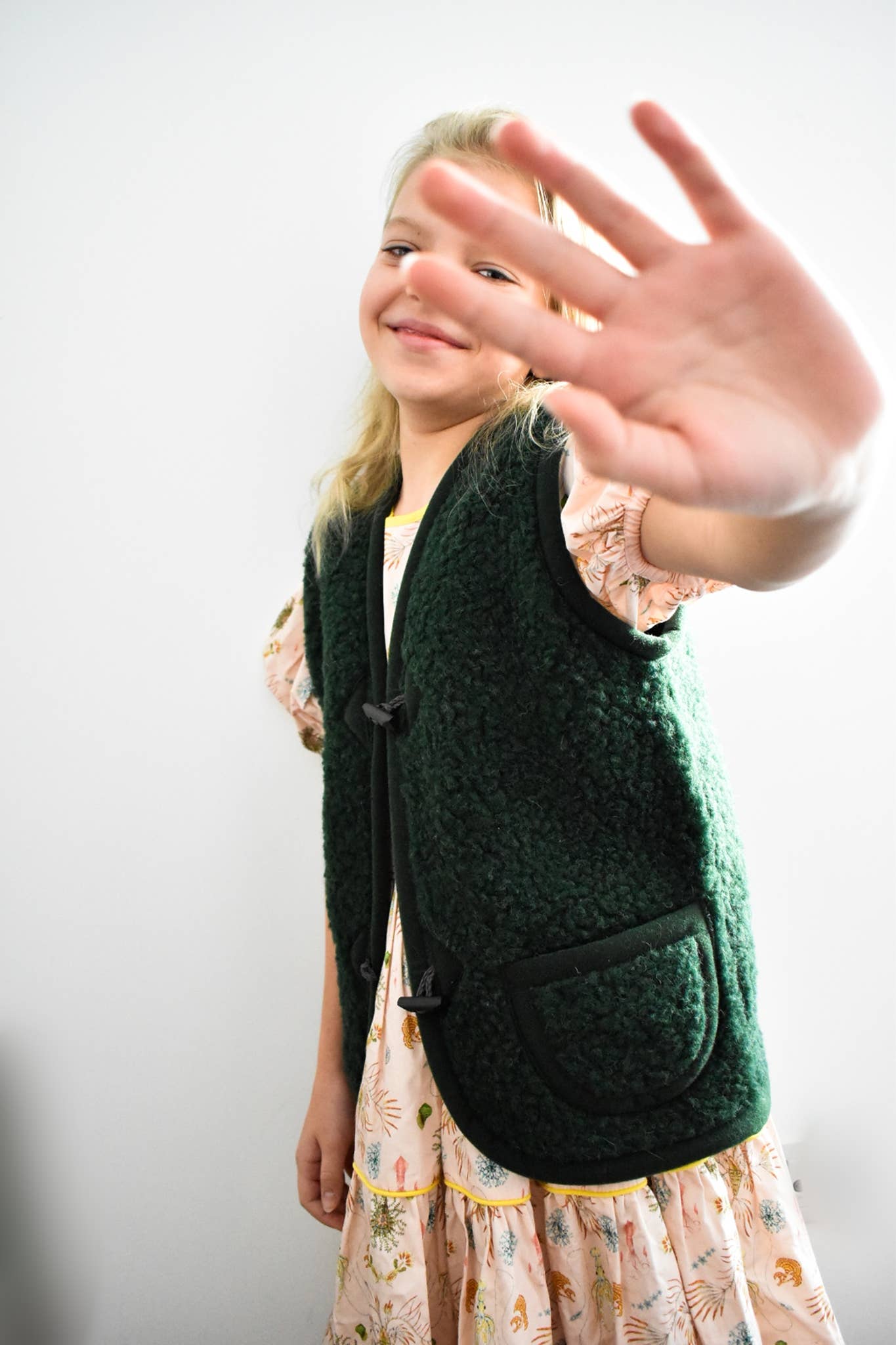 HomieeStudio - Vendita all'ingrosso Gilè imbottito - Bambini - Gilet in lana merino verde per bambini4