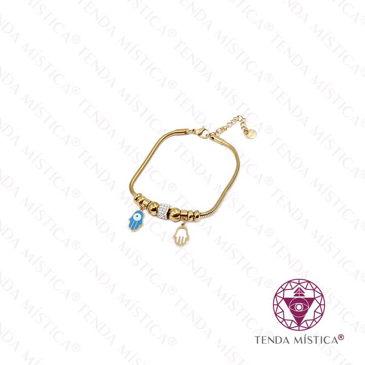 Armband Stål Fatimas Hand Guld för wholesale av Tenda Mística